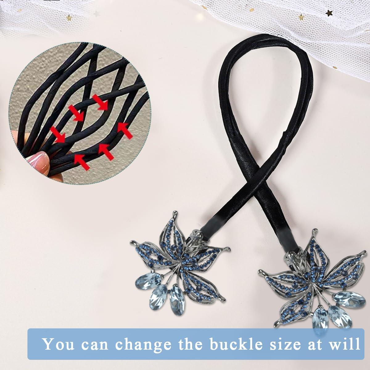 PALAY Hair Bun Accessories for Women Floral Easy Hair Bun Maker for Hair Metal Rhinestone Bun Clips for Hair Elegant Hairstyle Twist Bun Shaper for Women Ladies Daily, Party, Wedding