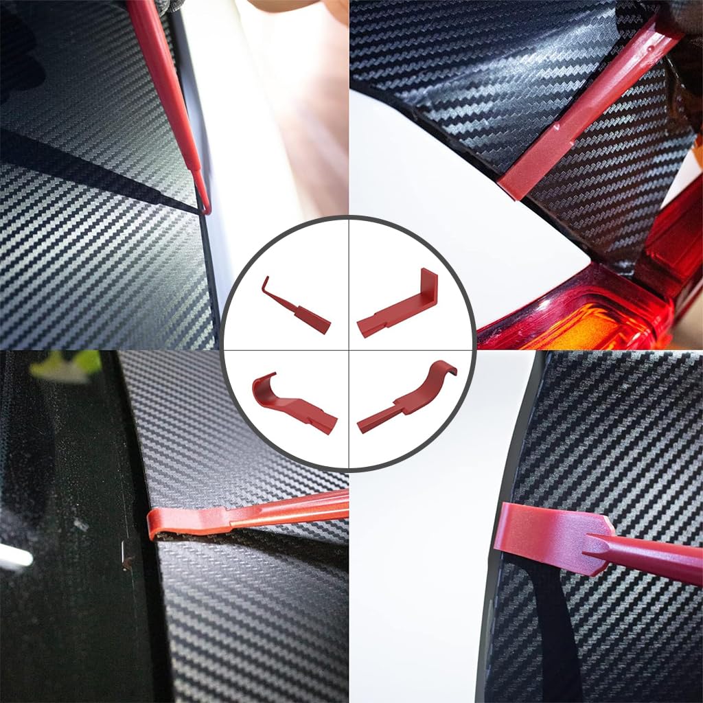 STHIRA Car Window Film Tint Tool Kit, Vinyl Wraps Application and Removal Tool Kit with 2 Pairs Gloves, Felt Squeegee, Scraper, Edge Trimmer, and Retractable Cutter for Car Wrap, Window Tint, Decal