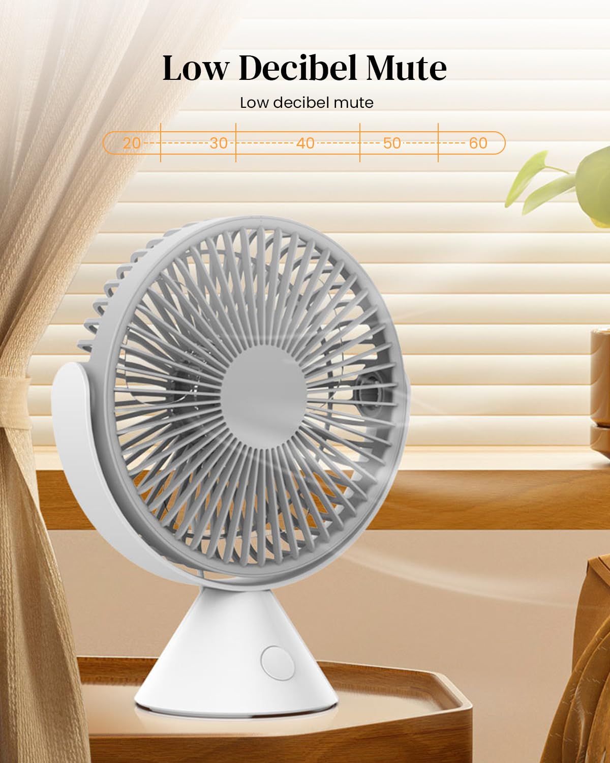 HASTHIP Portable Camping Fan with Folding Hanging Handle 360° Rotation Hanging USB Fan