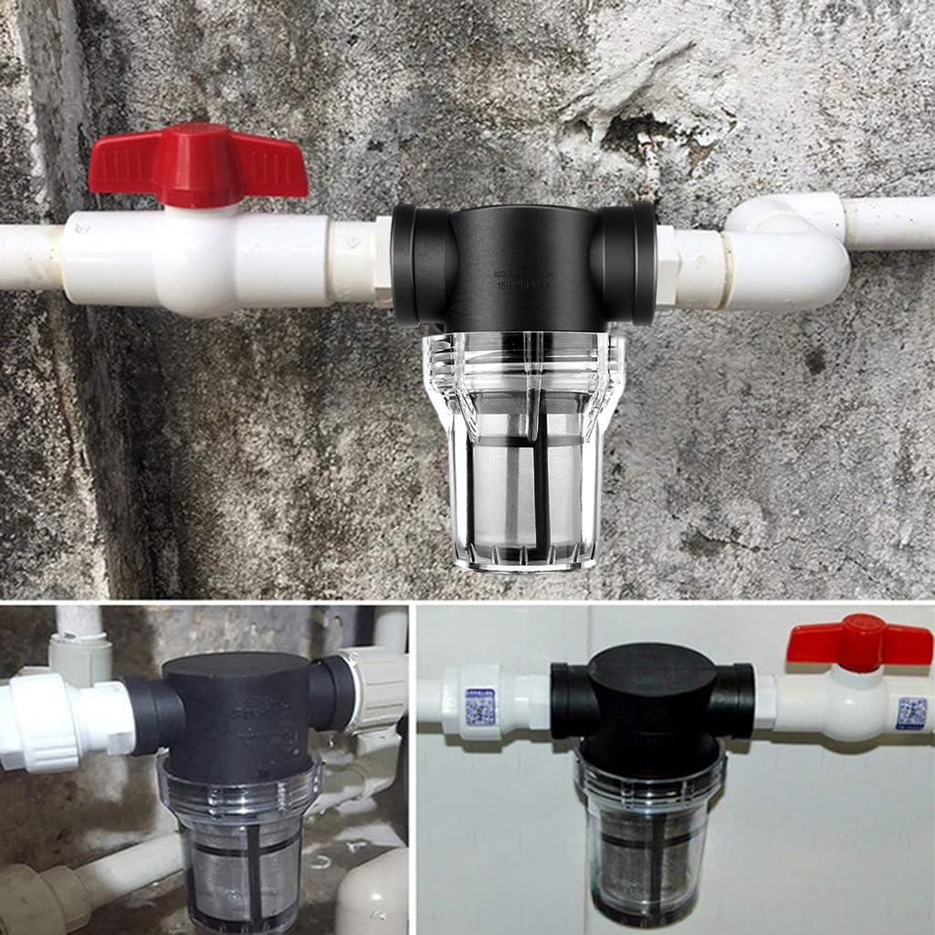 HASTHIP Water Pump Filter G1/2 20mm 80 Mesh Inline Strainer Water Pipe Irrigation Filter for Garden Lawn, Drip Irrigation Filter, Home or Apartment Water Tank