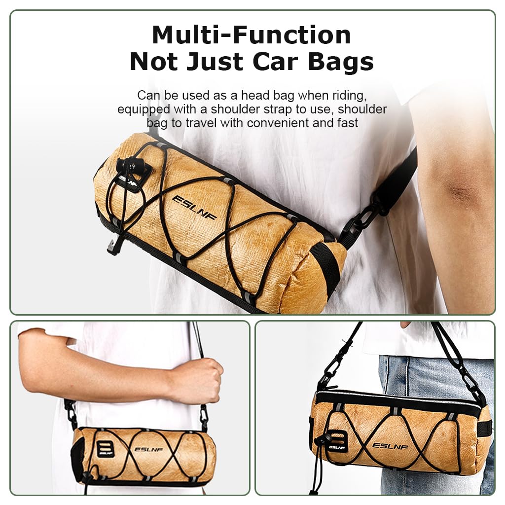 Proberos Fashion Bike Bag Handlebar Bag Waterproof Large Capacity Bike Tube Bag for Bike with Detachable Shoulder Belt Multi Fashion Outdoor Riding Bag Shoulder Bag