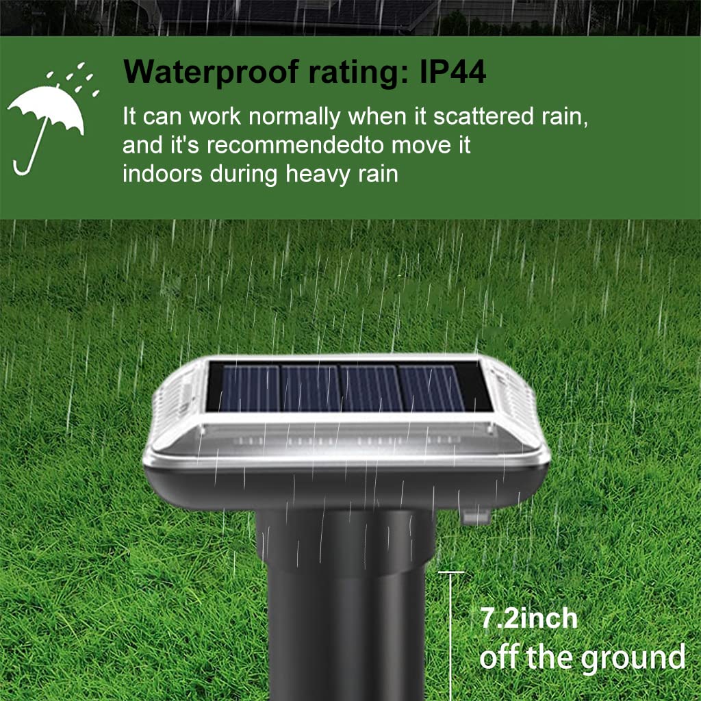 HASTHIP 2Pcs Solar Rat Repellent for Lawn Garden Outdoor, Waterproof Ultrasonic Pest Repeller Lizard Repellent Snake Repellent for Get Rid of Mole, Gopher, Snakes, Vole and Other Underground Pests