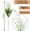 HASTHIP 6 Bundles Artificial Flowers, Lily of The Valley Flowers Plant Faux While Flowers Wind Chime Orchid Holding Bouquet Outdoor Bridal Wedding Bouquet for Home Garden Party Decoration HASTHIP 6 Bundles Artificial Flowers, Lily of The Valley Flowers Plant Faux While Flowers Wind Chime Orchid Holding Bouquet Outdoor Bridal Wedding Bouquet for Home Garden Party Decoration