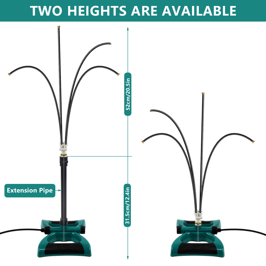HASTHIP 10 Meters Misting System Flexible Multi-nozzle Water Spraying Device Outdoor Water Sprayer Garden Cooling System Free Standing Misting System Water Saving Mister for Patio, Garden, Backyard