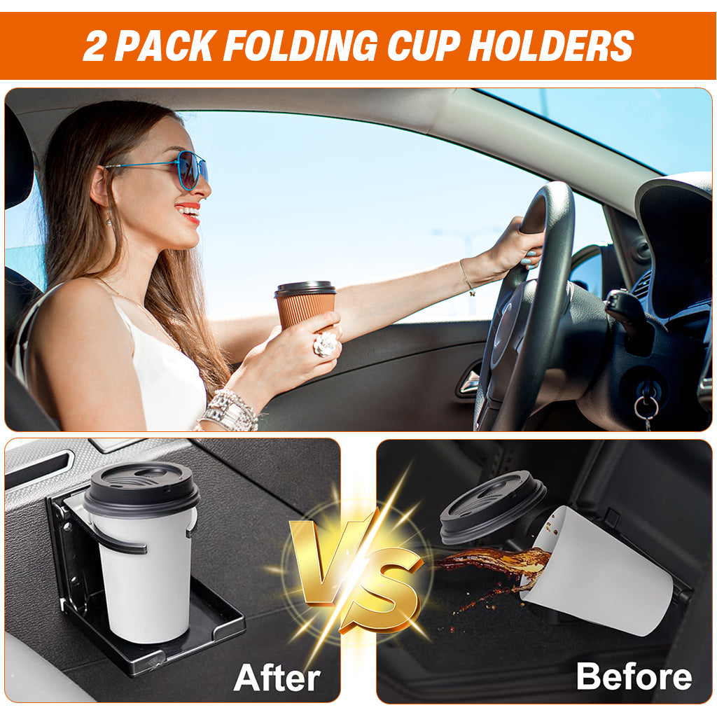 STHIRA Car Cup Holder Screw Mounted Cup Holder for Car Front Seat Adjustable Wall Car Glass Holder for Drinks Universal Water Bottle Holder for Car Glass Cup Can