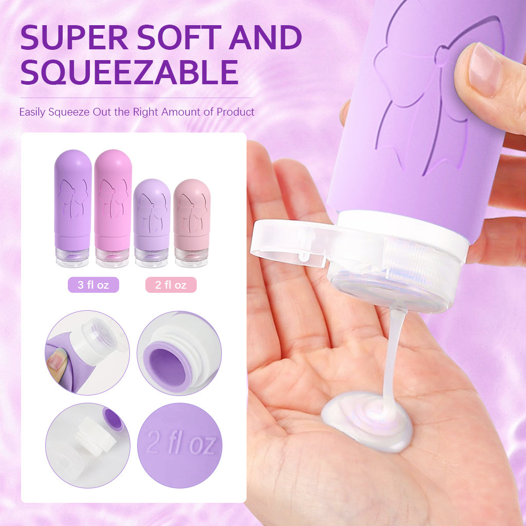 MAYCREATE 16Pcs Travel Bottle Kit for Toiletries, 60/90ml Silicone Travel Bottles Set, Leak proof Travel Toiletry Bottles Kit, Cream Jars Spray Bottle Toiletries Bottle for Shampoo Lotion Dispenser