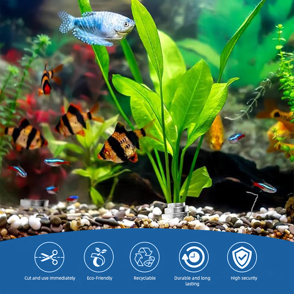 Qpets 16Pcs Lead Weights for Fish Tank 110mmx10mm Densed Lead Strip Weight Flexible Bendable Lead weight for Anchoring Aquariums Plants or Decroation