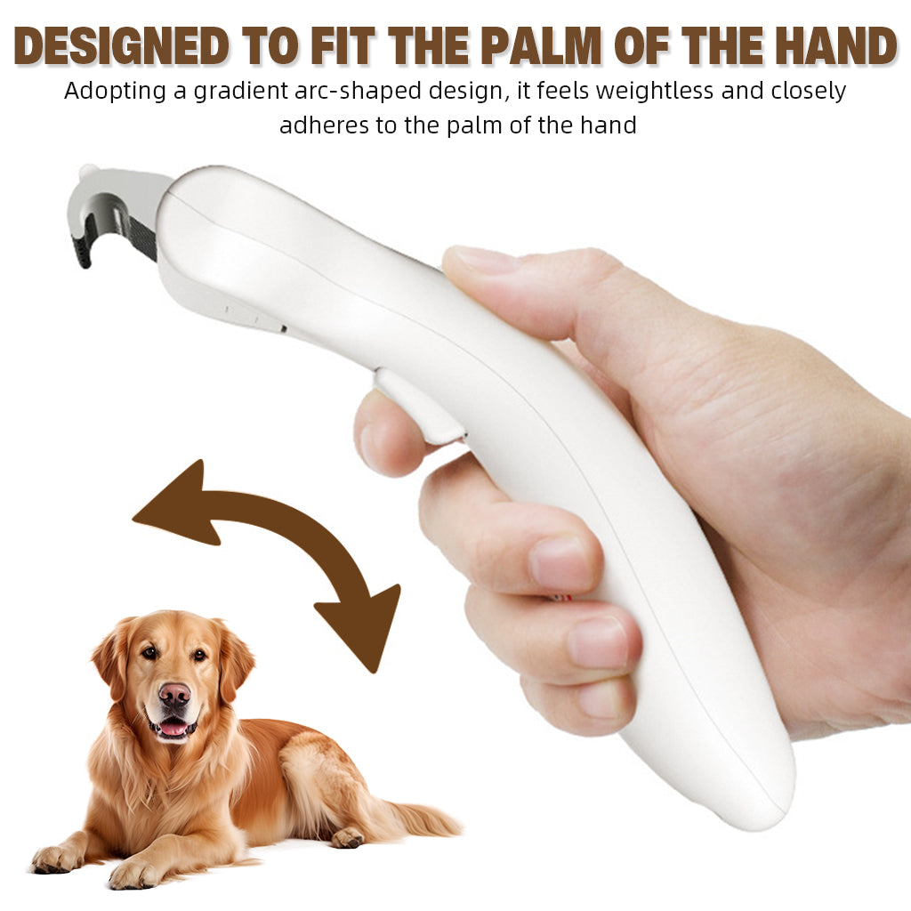 Qpets Pet Grooming Brush Deshedding Hair Brush Self-cleaning Slicker Brush Underfur Rake Untangling Brush for Small Knots and Mats Dog Cat Hair Grooming Brush