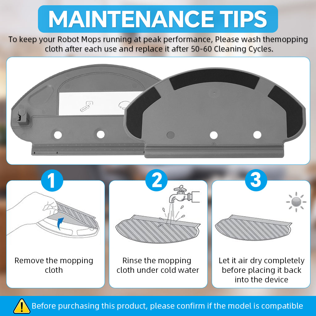 HASTHIP Replacement Mop Plate Holder for ECOVACS Ozmo Vacuum Cleaner, Universal Replacement Mop Cloth Plate Holder for ECOVACS Ozmo 920/950/T5 Vacuum Cleaner