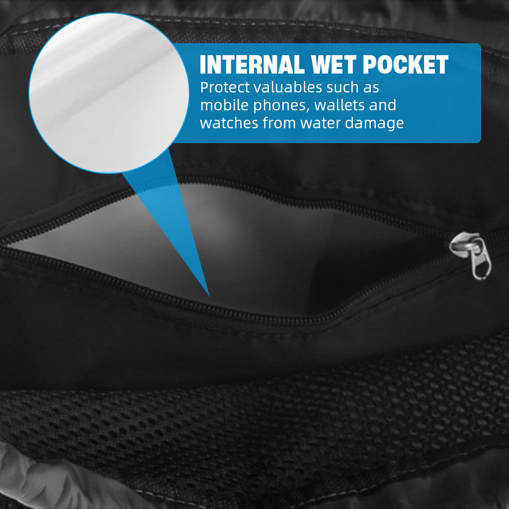 ZORBES Drawstring Swimming Bag Quick Dry Mesh Beach Bag Backpack Swimming Gear Bag Lightweight Drawstring Bag Multifunctional Outdoor Bag for Riding, Hiking, Swimming, Camping, 30L