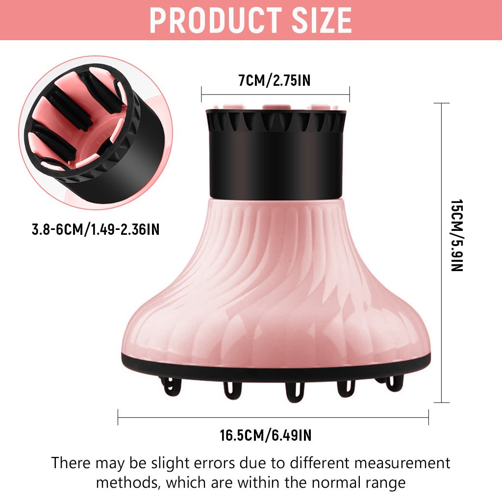 MAYCREATE Hair Dryer Diffuser, Universal Hair Diffuser Adaptable Hair Dryer Attachment for Blow Dryer Nozzles from 1.5 to 2.3 inch Diameter for Natural Thick Hair