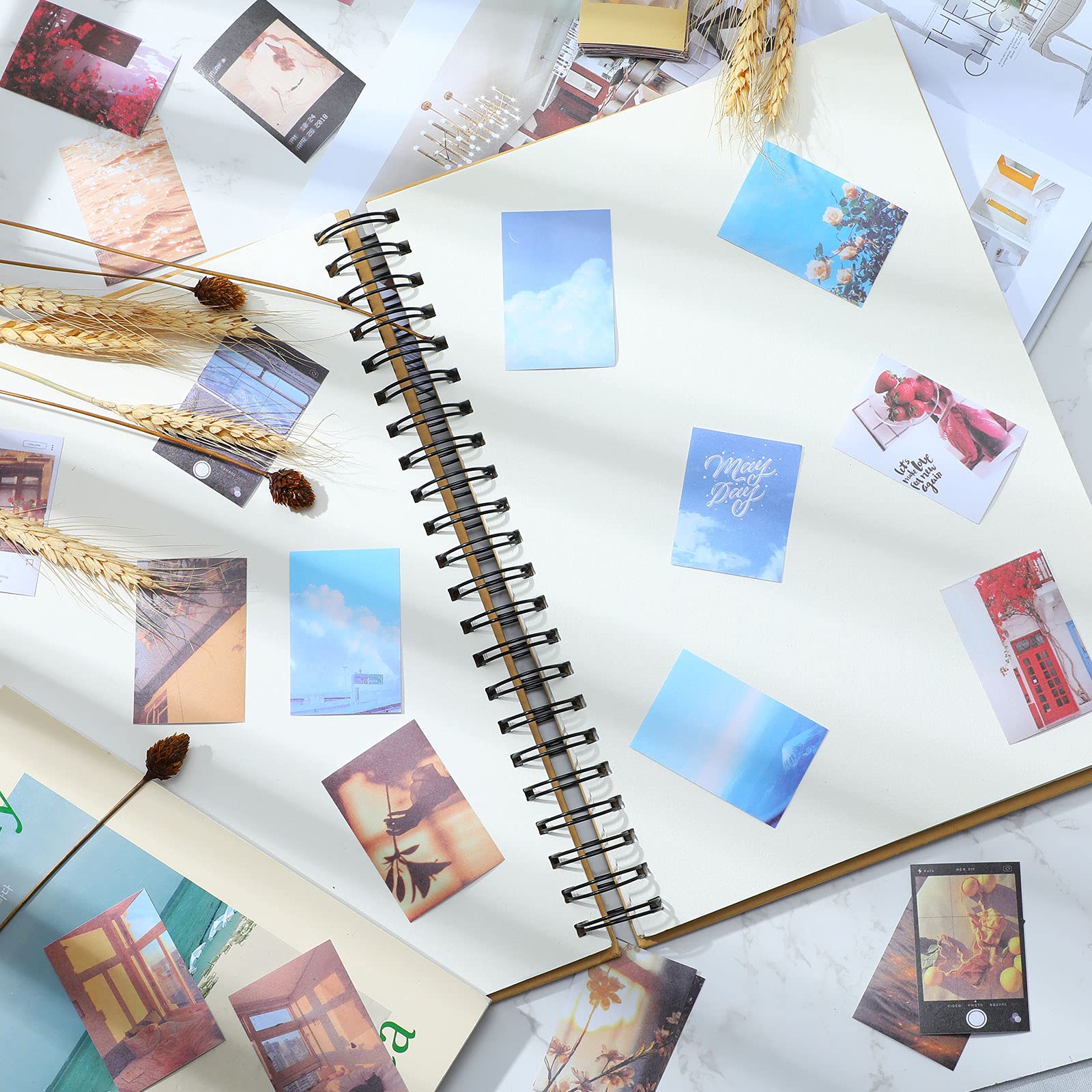 HASTHIP Vintage DIY Scrapbooking Paper 800 Sheets Decorative Paper Collection for Art Craft DIY Album Sticker Vintage Journal Stickers Journaling Bullet Notebook Sticker