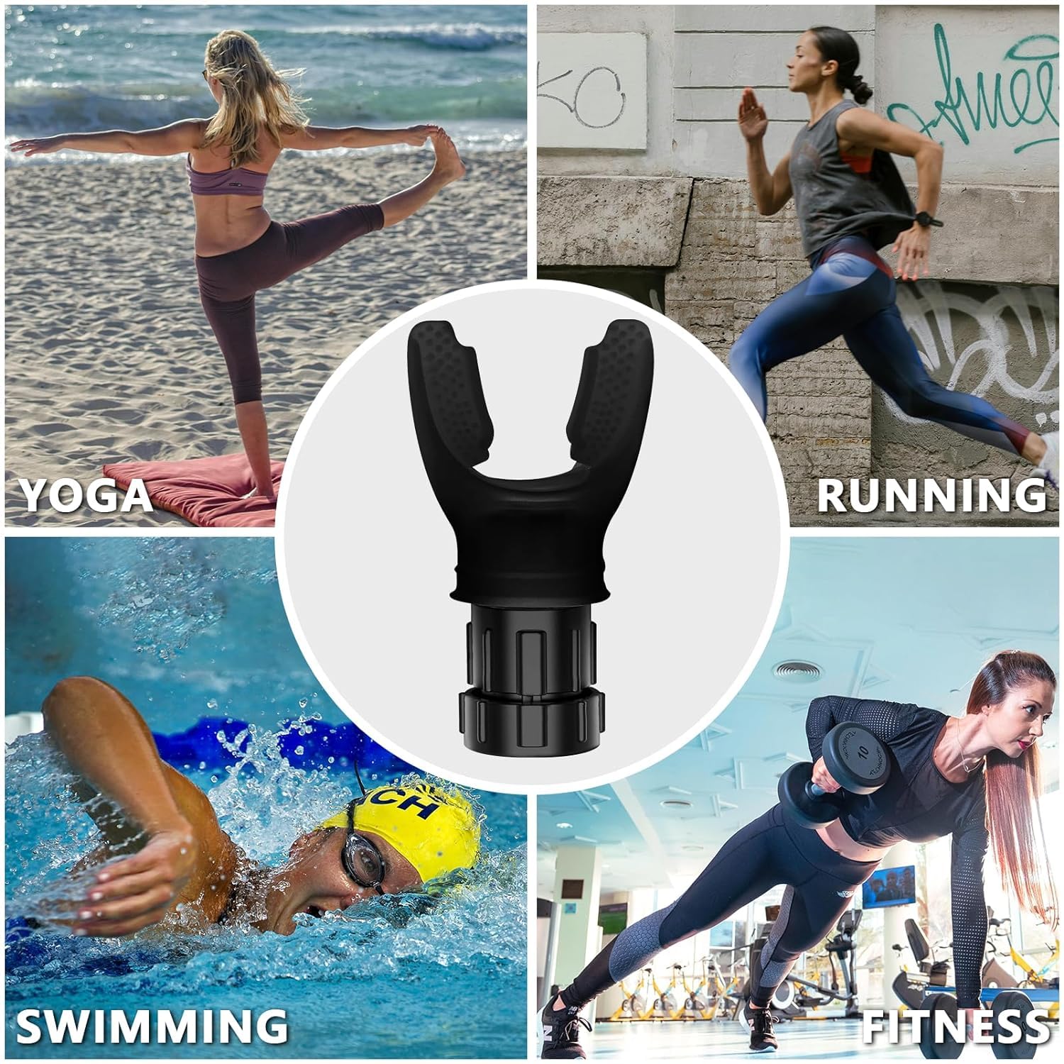 Proberos Breathing Trainer, Portable Muscle Trainer, Exercise Trainer with Resistance Adjustable, Easy to Clean and Use, Improve Strength and Endurance