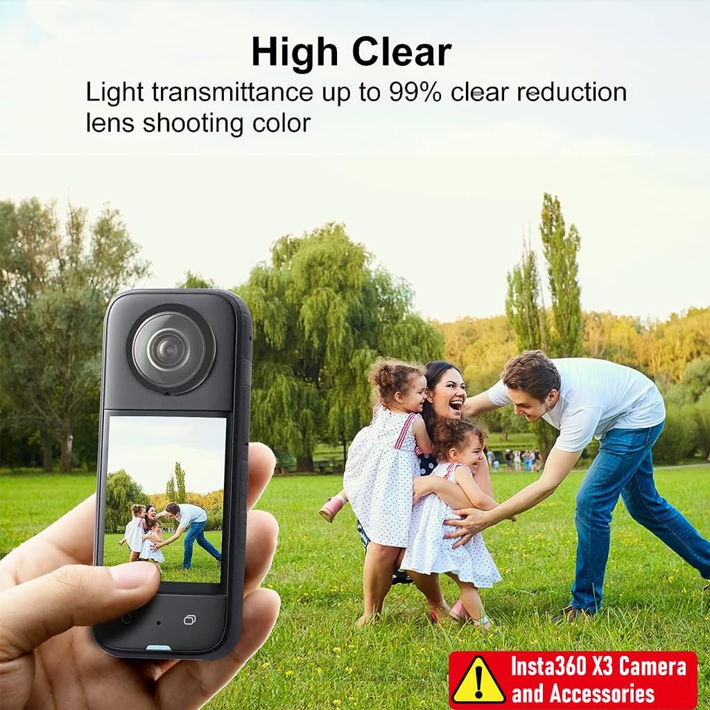 ZORBES 2Pcs HD Lens Cover for Insta360 One X3 Camera, Insta 360 One x3 Phone Lens Cap Camera Lens Protector, Dust Proof Anti-Scratch Protective Cover, Not Included Insta360 One X3 Sports Action Camera (B1)
