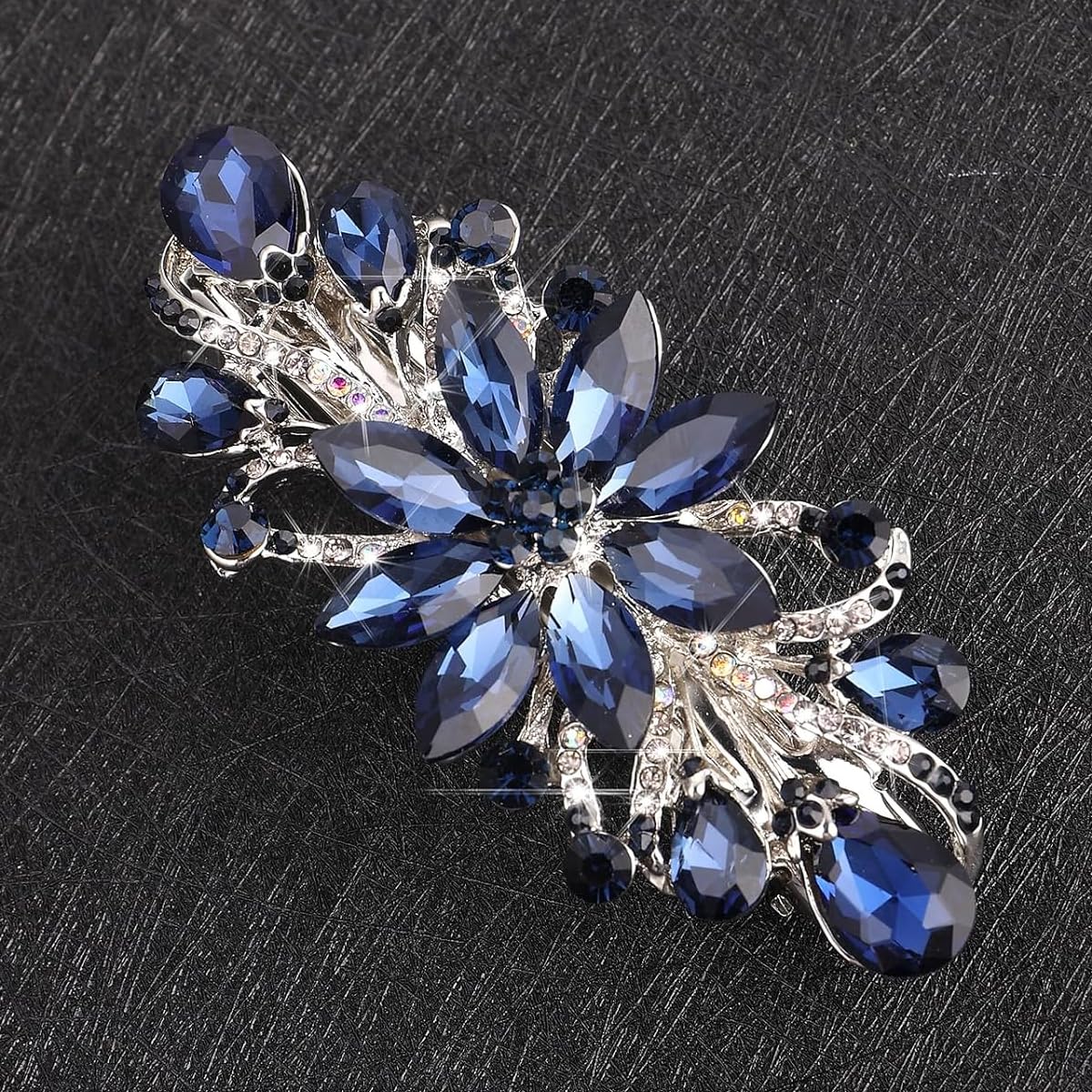 PALAY Hair Clips for Women Floral Rhinestone Center Clips for Hair for Women Stylish Spring Hair Barrette Back Clips for Hair Mother's Day Gift
