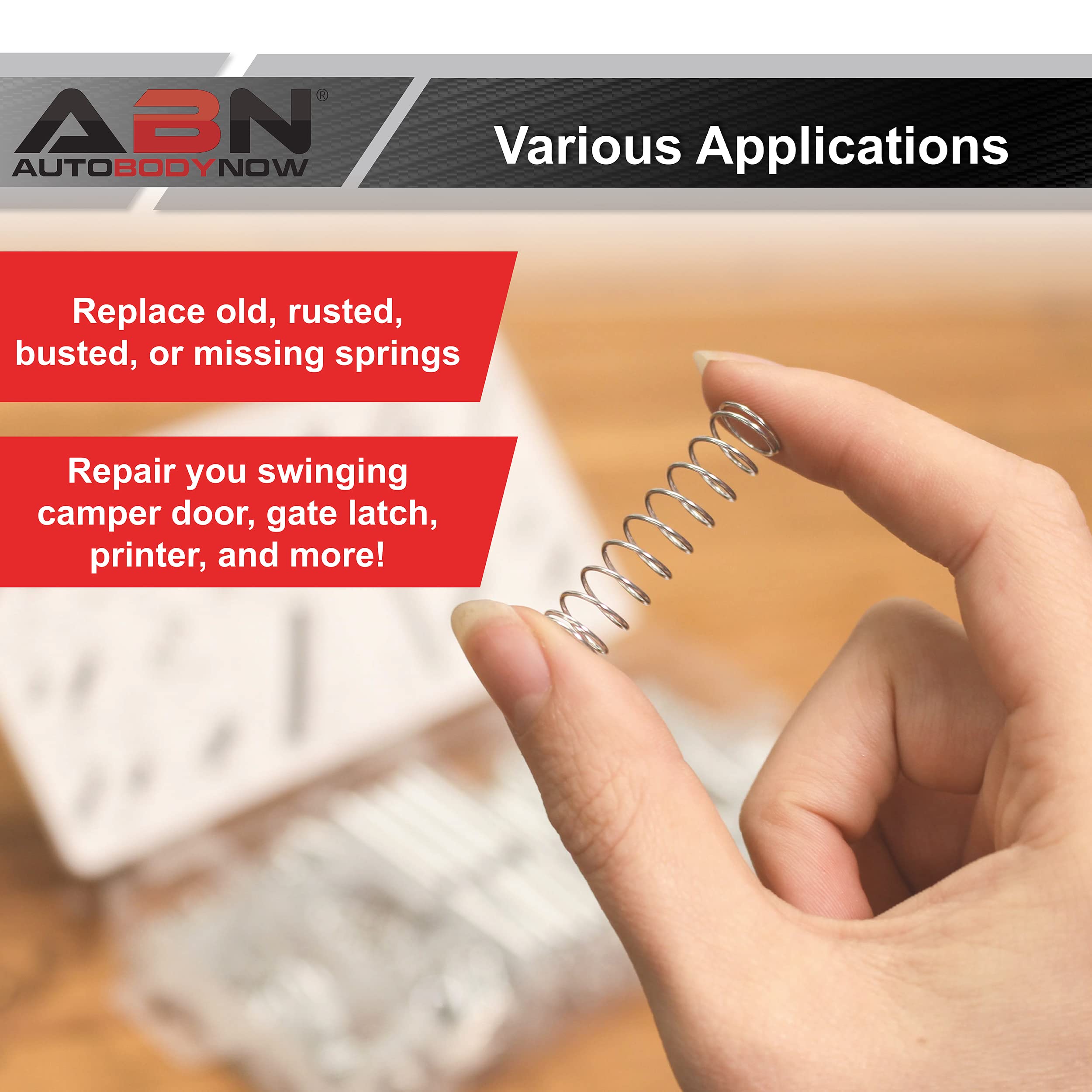 ZIBUYU Springs Extension of Zinc Plated Compression Tension Springs for Projects Repair Tool Assortment Kit for 3D Printer, Machine DIY or Home Repairs, Silver - 200 Pcs