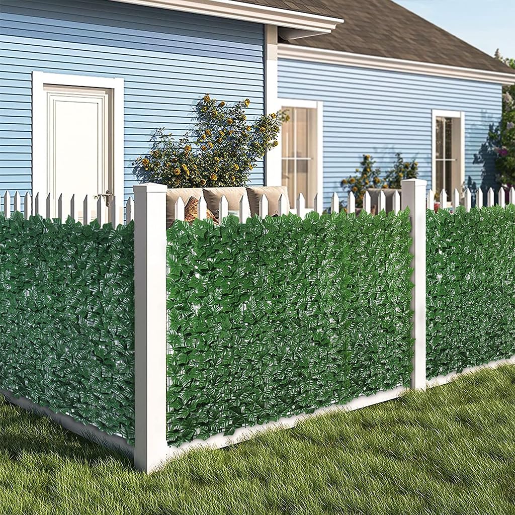 HASTHIP 1*3m Artificial Grass Trellis for Garden Outdoor Indoor Decoration, Garden Fence, Faux Ivy Fencing Panel, Artificial Hedge Green Wall Grass Leaves
