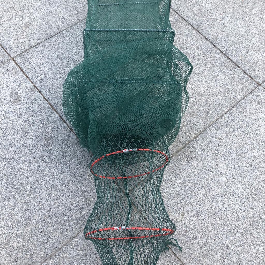 Proberos 2.7m Foldable Fishing Net, Fish Net for Catching, Portable Trap for Shrimp Lobster Crayfish Crab Baits, Minnow Trap
