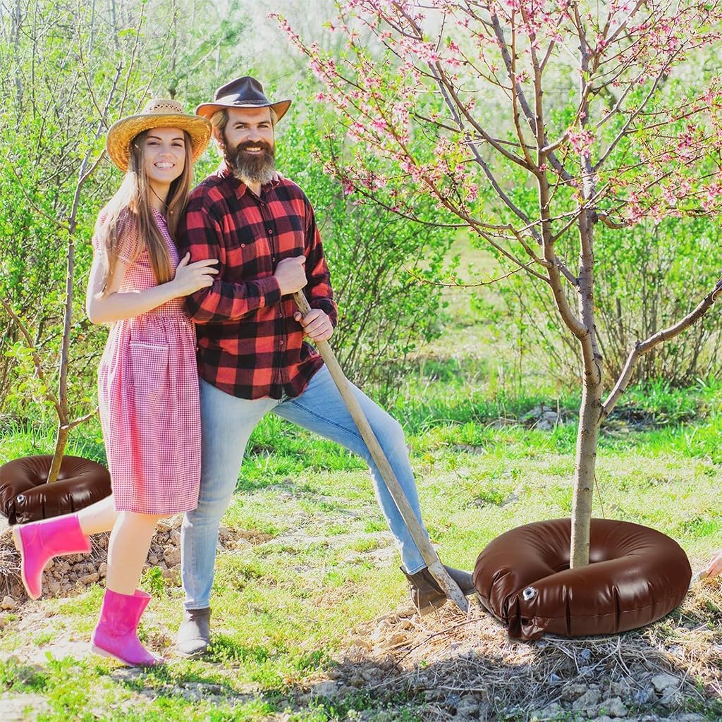 HASTHIP 10 Gallon Tree Watering Ring Bag 23.7 inch Diameter PVC Tree Watering Ring Bag Reuseable Watering Bag Slow Irrigation Bag for Root Hydration