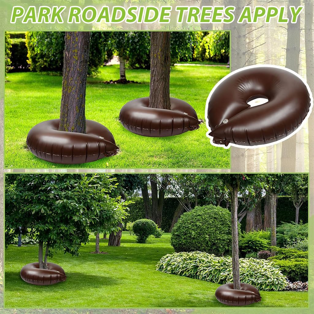 HASTHIP 10 Gallon Tree Watering Ring Bag 23.7 inch Diameter PVC Tree Watering Ring Bag Reuseable Watering Bag Slow Irrigation Bag for Root Hydration
