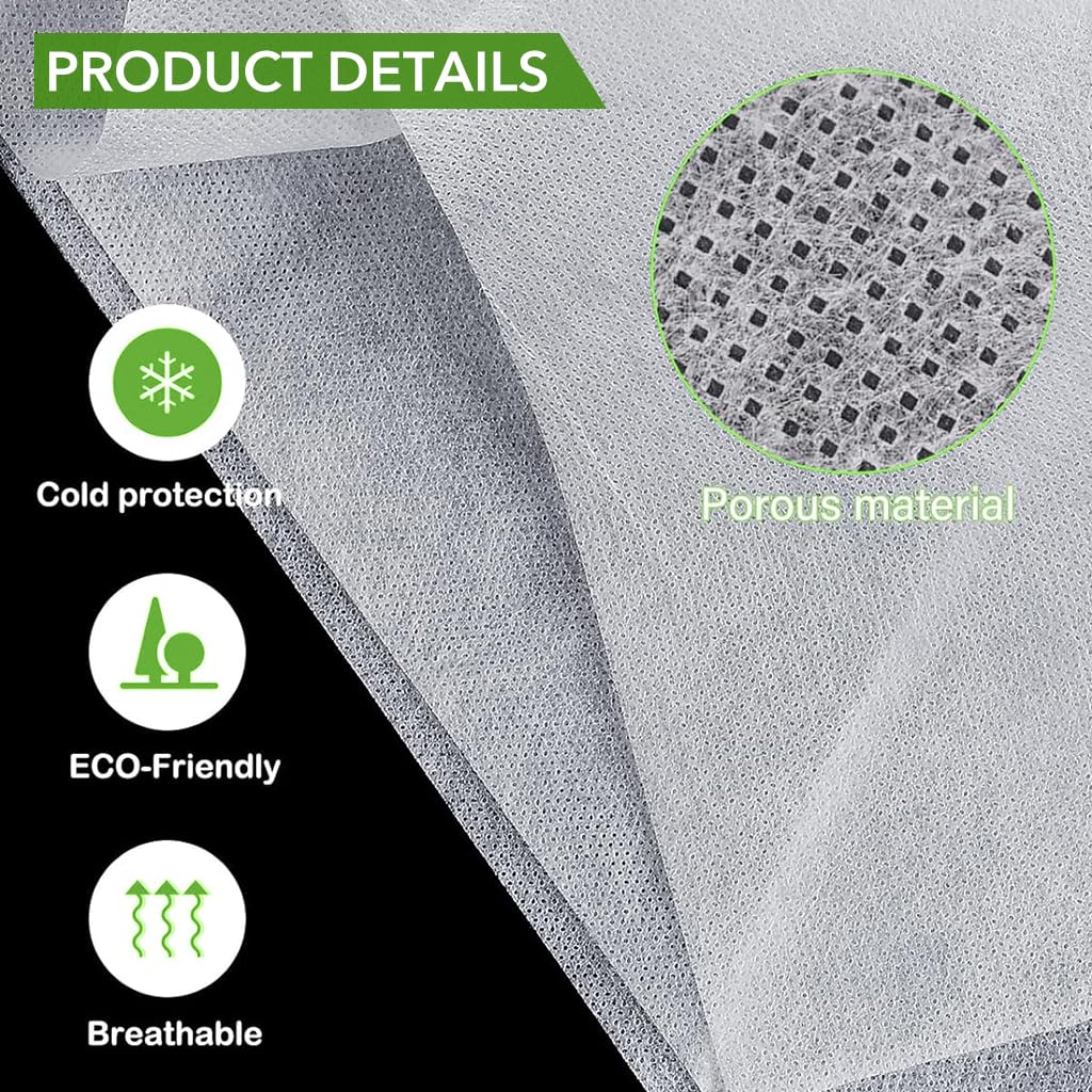 HASTHIP 2*5m Plant Covers for Plants Freeze Protection, Reusable Frost Cover Plants Blanket for Winter, Floating Row Fabric Cover for Vegetables, Insect Protection, Sunscreen, Season Extension