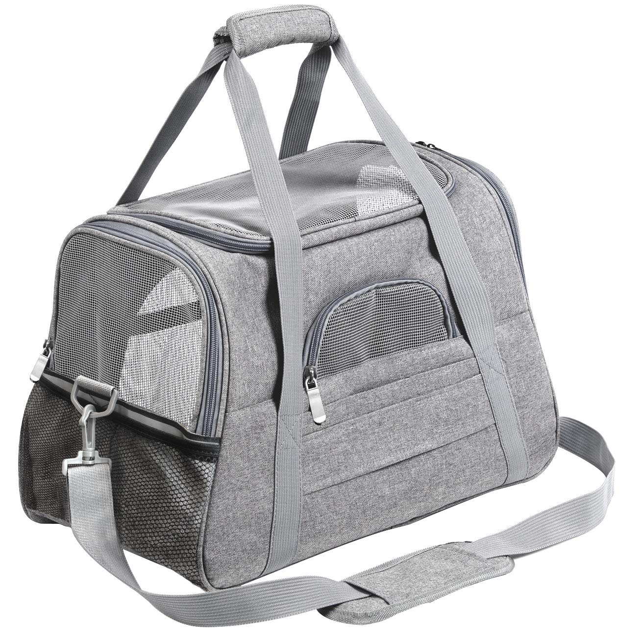 Qpets Travel Cat Bag Carrier Backpack Pet Carrier Breathable Pet Carrier Comfortable Pet Carrier Cat Carrier Bag Dog Carrying Bag with Soft Pad for Small Dogs Cats