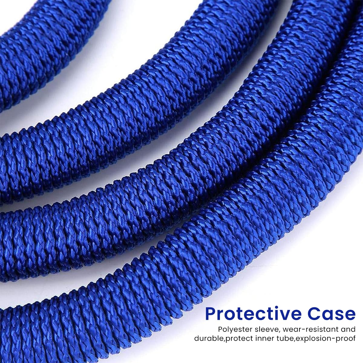 HASTHIP 15m Garden Hose for Watering, Washing Cars and Clean with Heavy Duty Brass Quick Connectors, Expandable TPE Garden Hose, Wear Resistance Garden Pipe