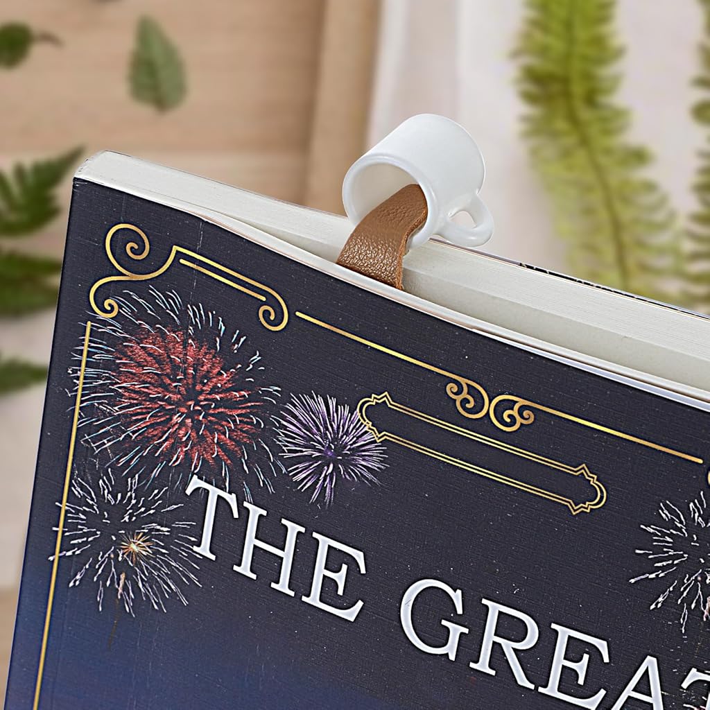 OFIFO® Coffee Mug Design Bookmark Set - 3 Unique Spilled-Themed Reading Accessories, Thoughtful Gift for Coffee Lovers & Bibliophiles
