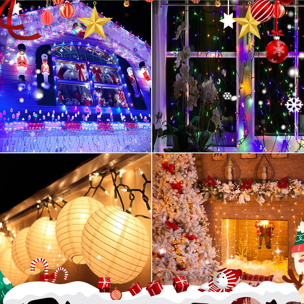 HASTHIP 100Pcs Plastic Light Clips Christmas String Light Clamps Hanging Hooks Reuseable Plastic Decorative Light Clip Hooks for Banners, Rope, Halloween Light Christmas String Light Accessories