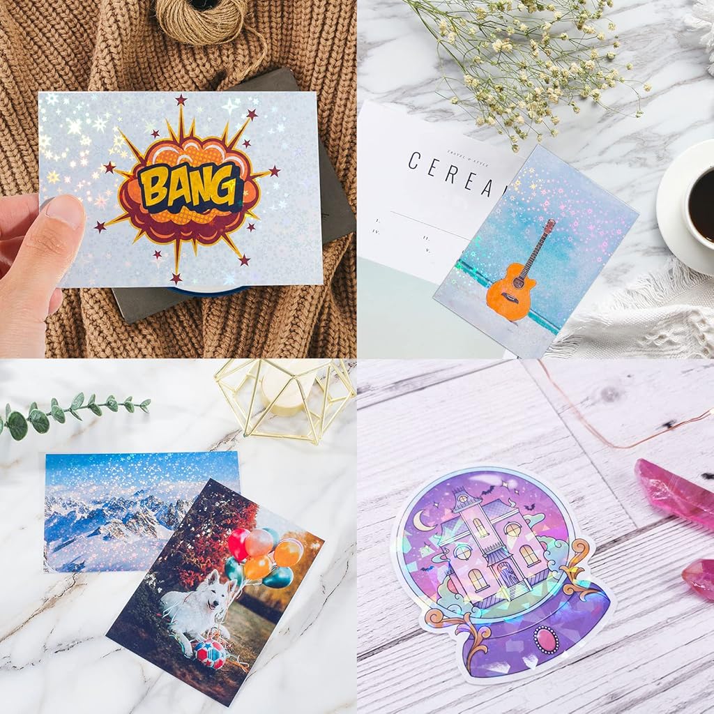 OFIFO® 24 Sheets Vinyl Printable Sticker Paper A4 Size (8.25