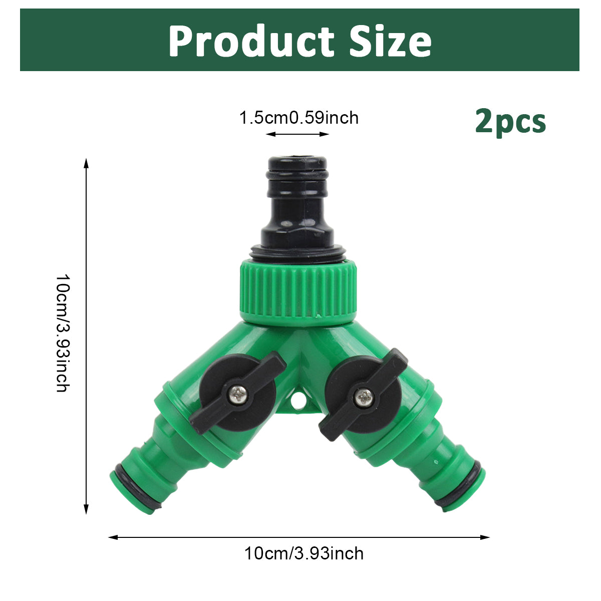 HASTHIP Garden Hose Splitter Faucet Diverter Splitter High Pressure Y-shaped 2-Way Water Splitter with Individual Control Water Tap Diverter Universal Faucet Diverter