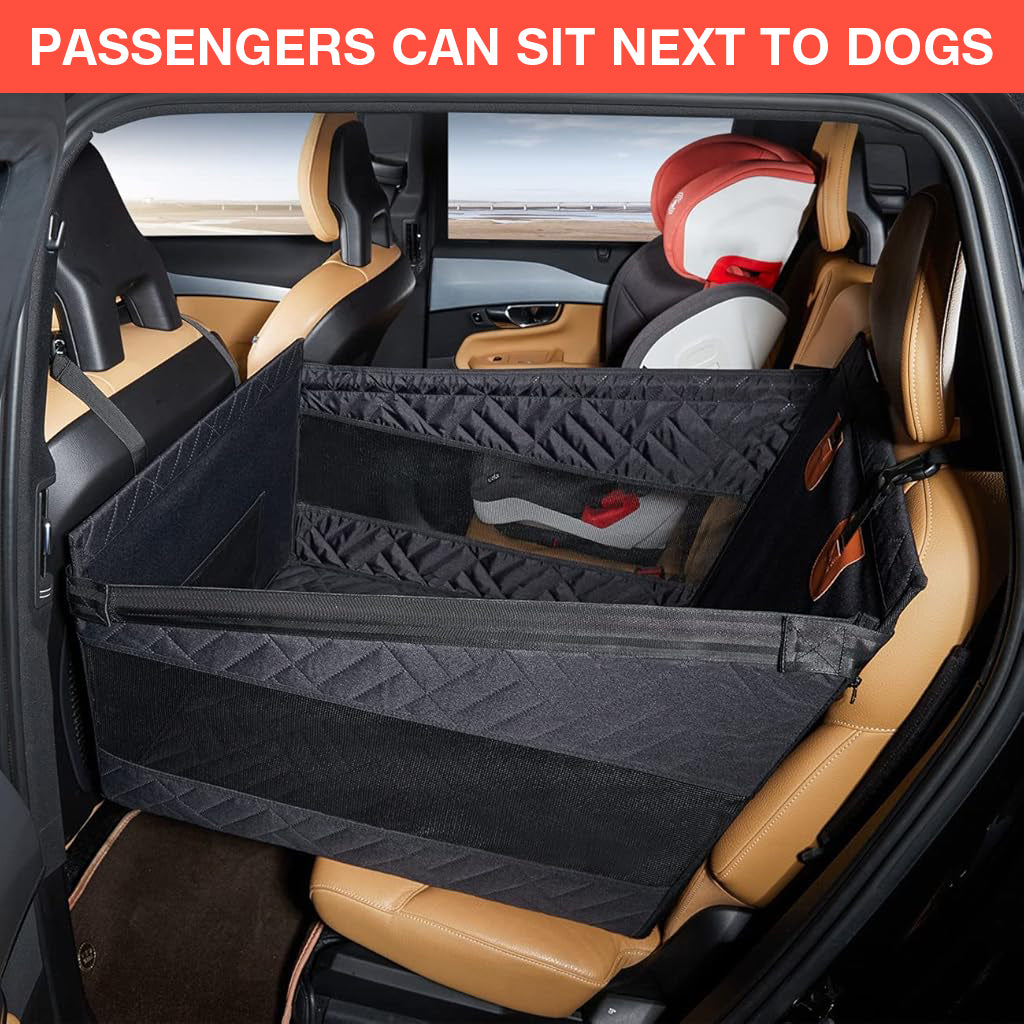 Qpets Dog Car Seat Cover, Dog Use Seat Mat Pet Use Car Backseat Mat, Waterproof Dog Car Seat Cover Oxford Cloth Dog Car Seat, 600D