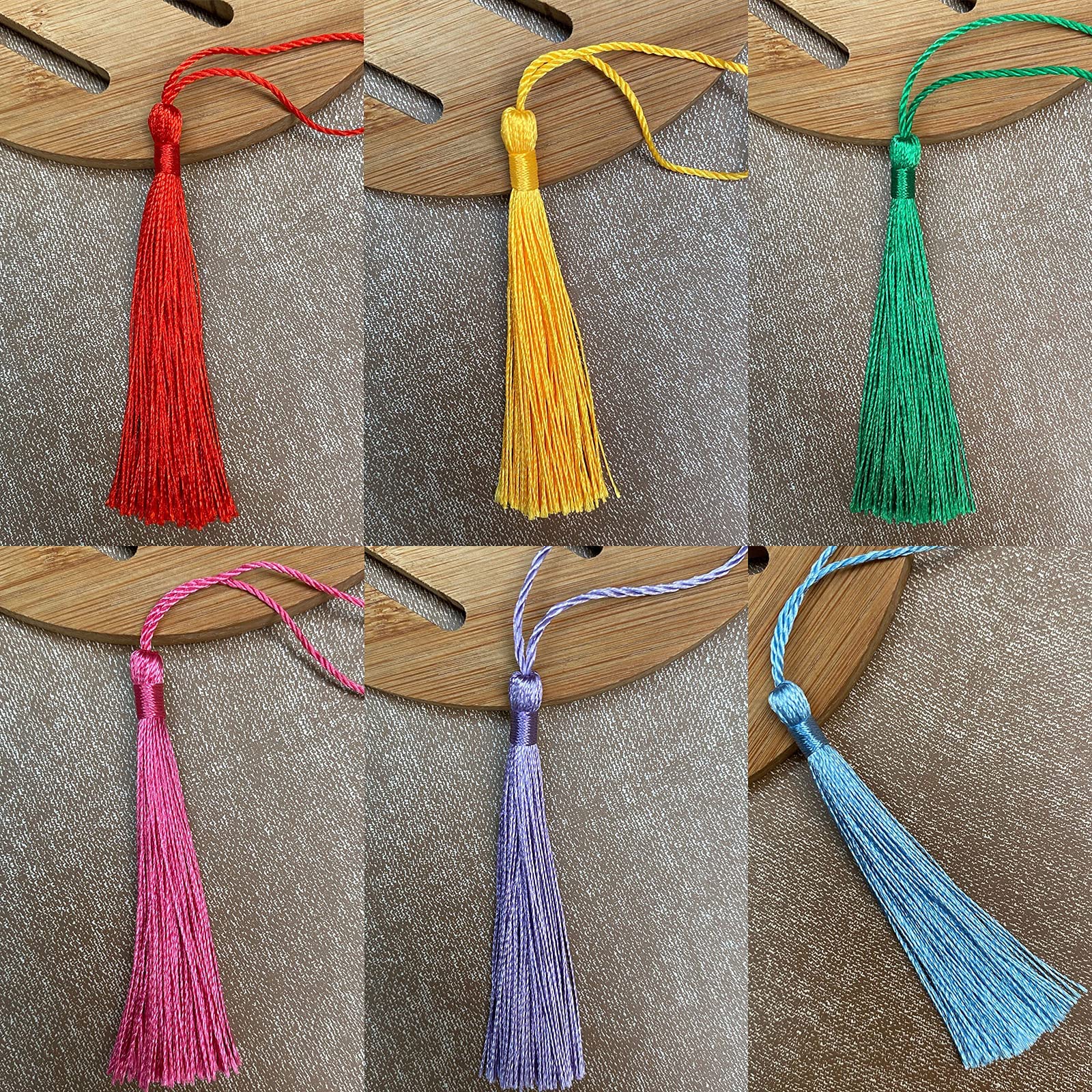 HASTHIP Handcraft Tassels for Decoration 76pcs,38 Colors Handmade Tassel with Loop for Jewelry Making Souvenir, Bookmarks, DIY Craft Accessory