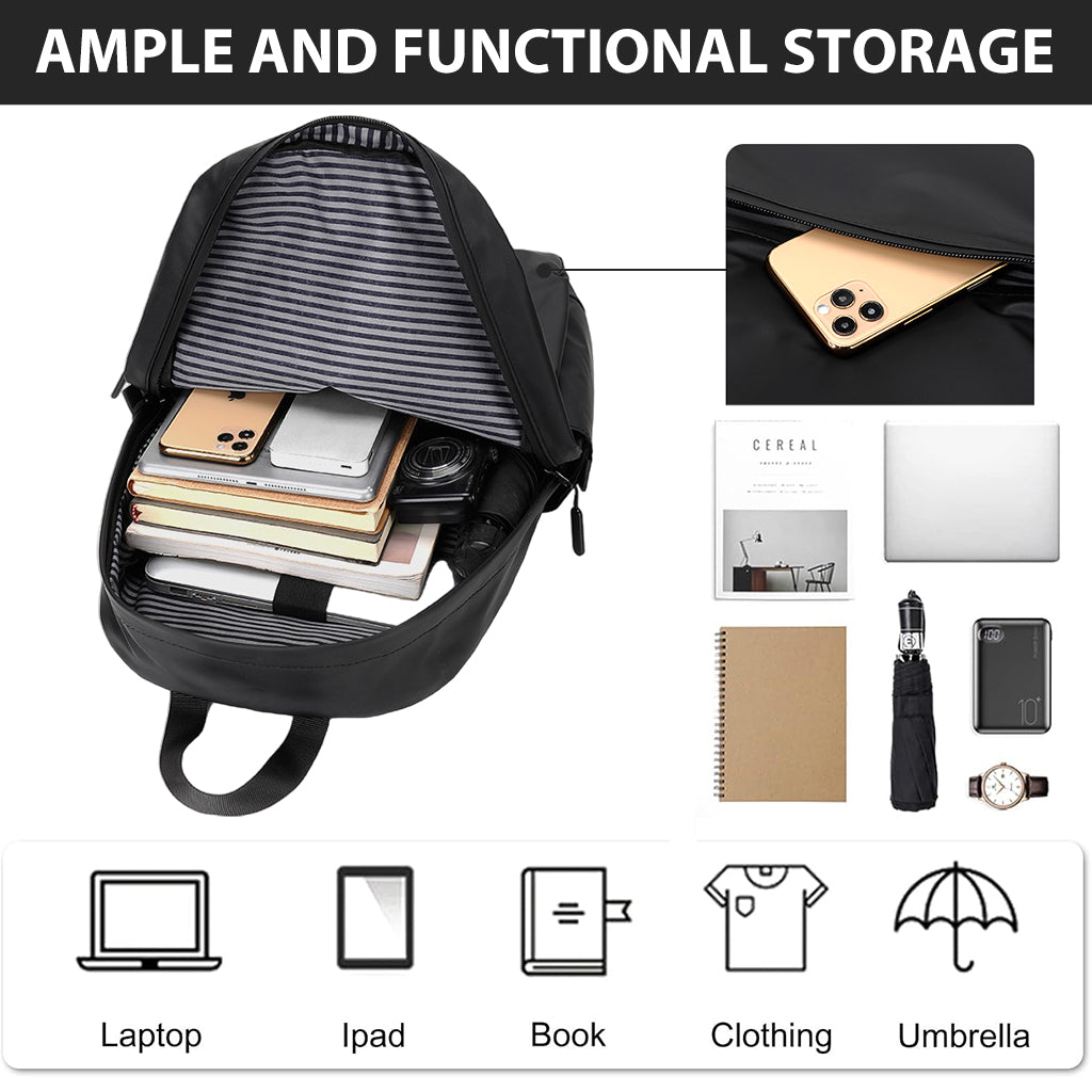 GUSTAVE Men's Laptop Backpack, Waterproof Backpack, Large Capacity Backpack
