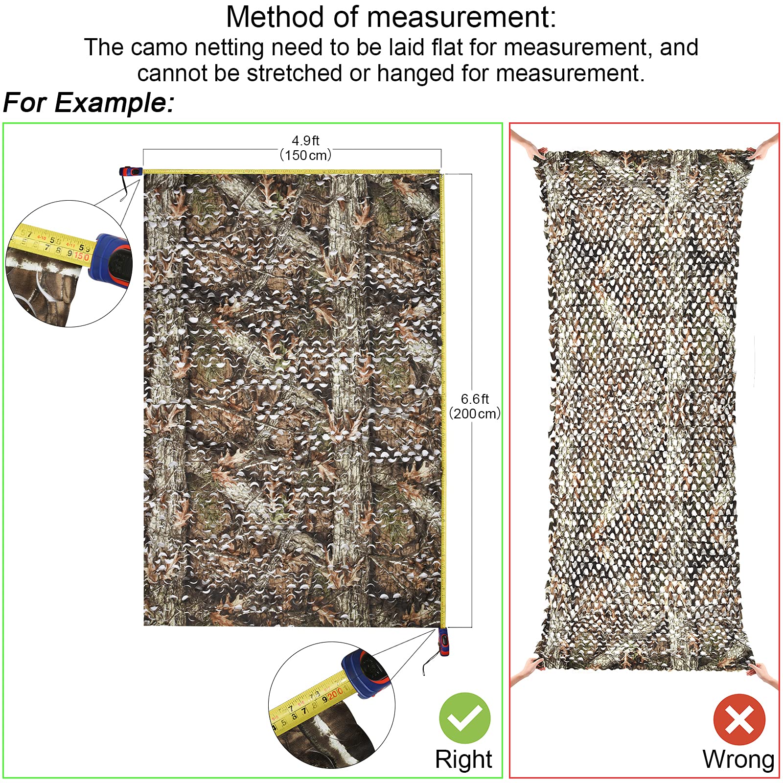 Optifit 1.5*3m Camo Netting for Sunshade Scenarioal Decoration, Bird Watching, Hunting, Military Training, Lightweight Durable Camouflage Net Military Nets, Woodland Camo Netting for Camping Shooting