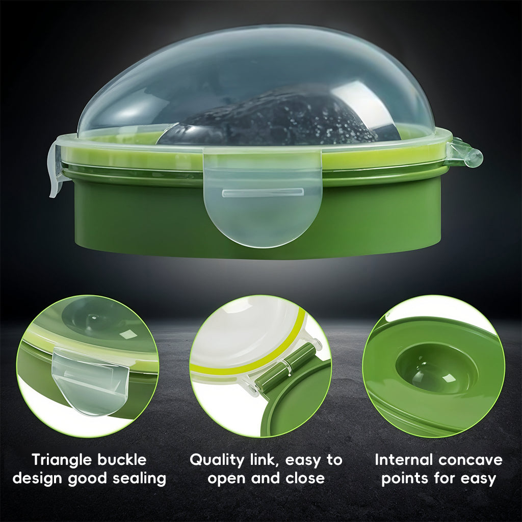 HASTHIP Avocado Saver with Clear Snap Lid, Airtight BPA-Free Food-Grade Storage Box, Cute Avocado-Shaped Container for Fridge, Travel, Office and Picnics