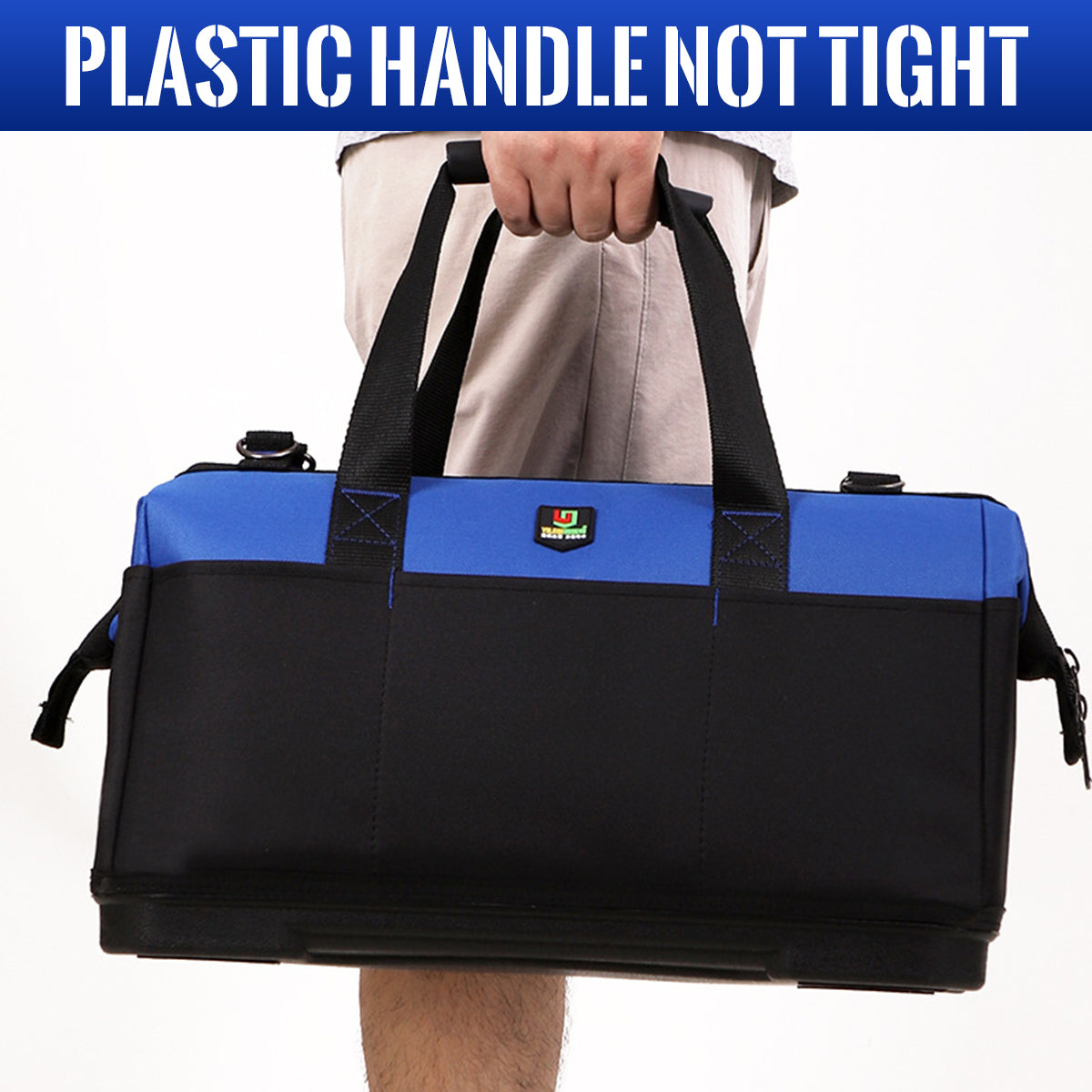 Serplex Tool Bag Travel Tool Bag 19'' Tools Organizer Bag Waterproof Oxford Cloth Tool Handbag Enhanced Wear-resistant Base Design Portable Hardware Tool Bag Organizer for Electricians, Plumbers