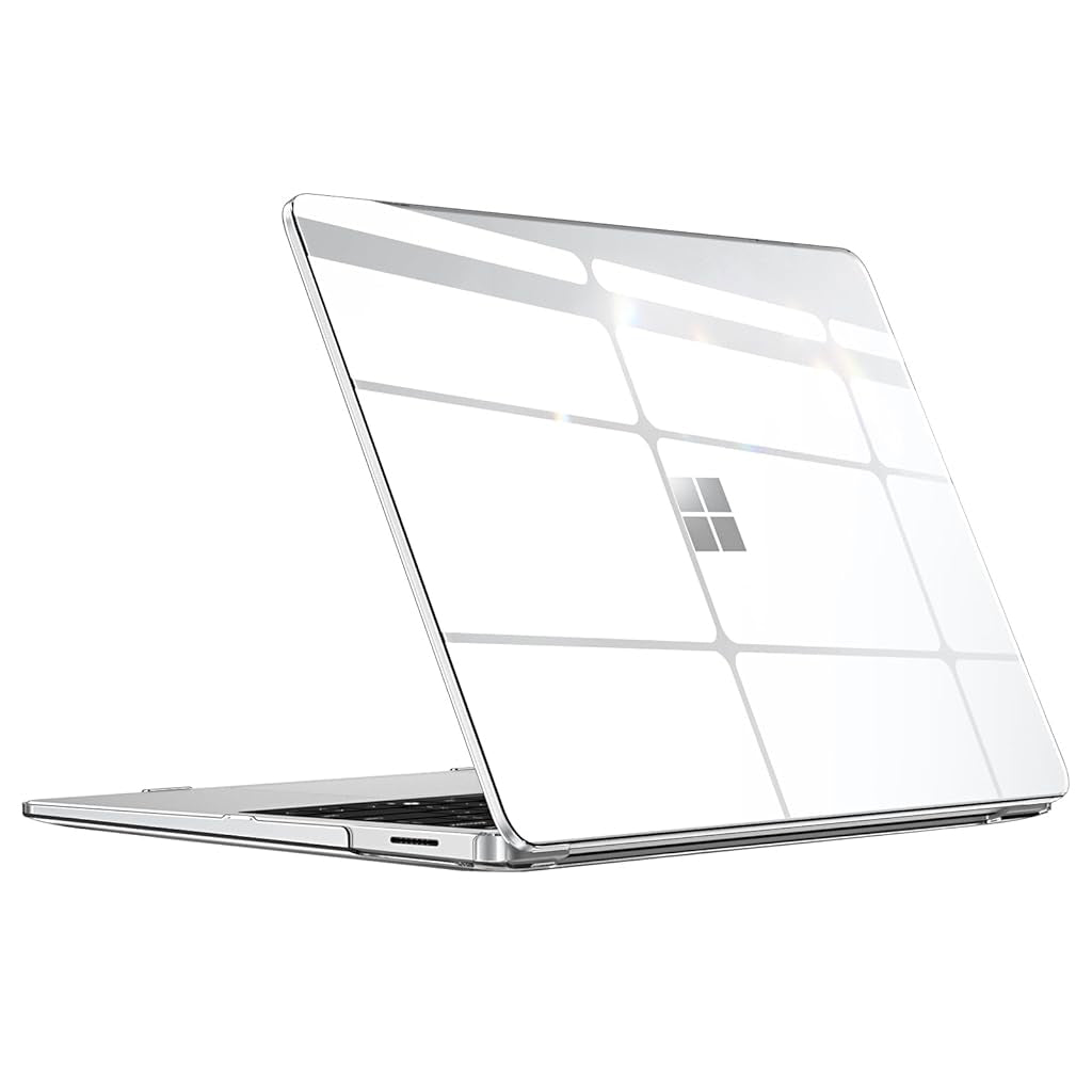 ZORBES For 2024 Surface Laptop 13.8 Inches Transparent PC Hard Case for Surface Laptop 7th Edition Snap-on Crystal Sheer Anti-scratch Protective Case