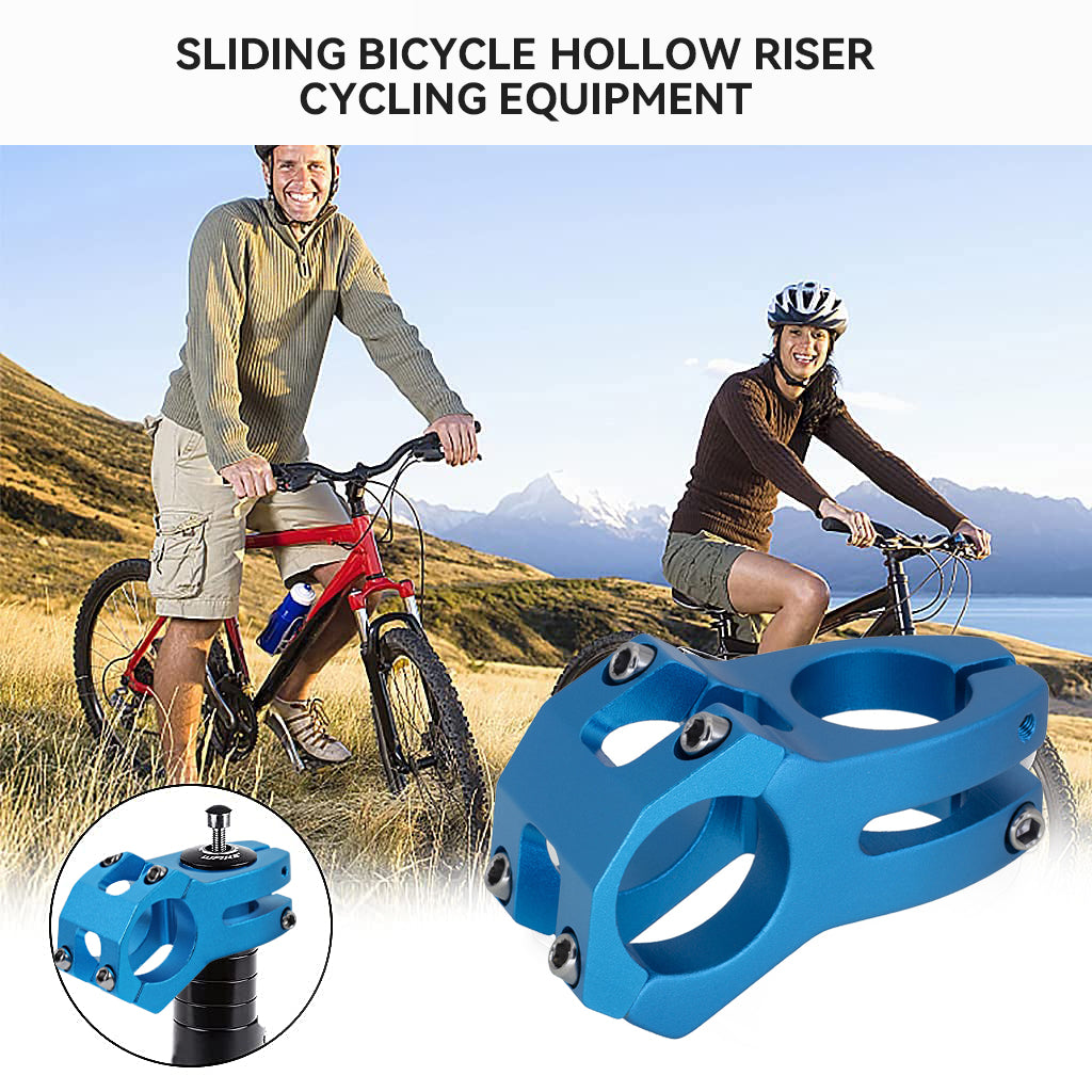Proberos Blue Aluminum Alloy Handlebar Stem 31.8mm Clamp Diameter Lightweight Durable Handlebar Stem for MTB Modification, Stylish Design for Mountain Bike Stability and Performance