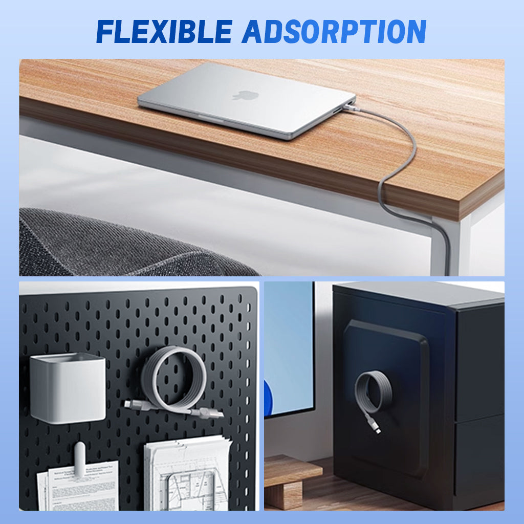 Verilux 4 in 1 Magnetic Type C to Type C Cable, 3.3Ft PD 100W Coiled USB C to Type C Fast Charging & Data, USB C to Light-ning, USB to Type C, USB C to USB C, USB C to Light-ning, Sit for iPhone 15