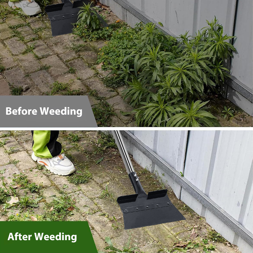 HASTHIP Garden Flat Head Shovel - Garden Weed Spade Shovel - 120CM Garden Cleaning Shovel - Steel Shovel for Gardening with Long Handle - Garden Floor Scraper Shovel - Gardening Weed Remover Tool