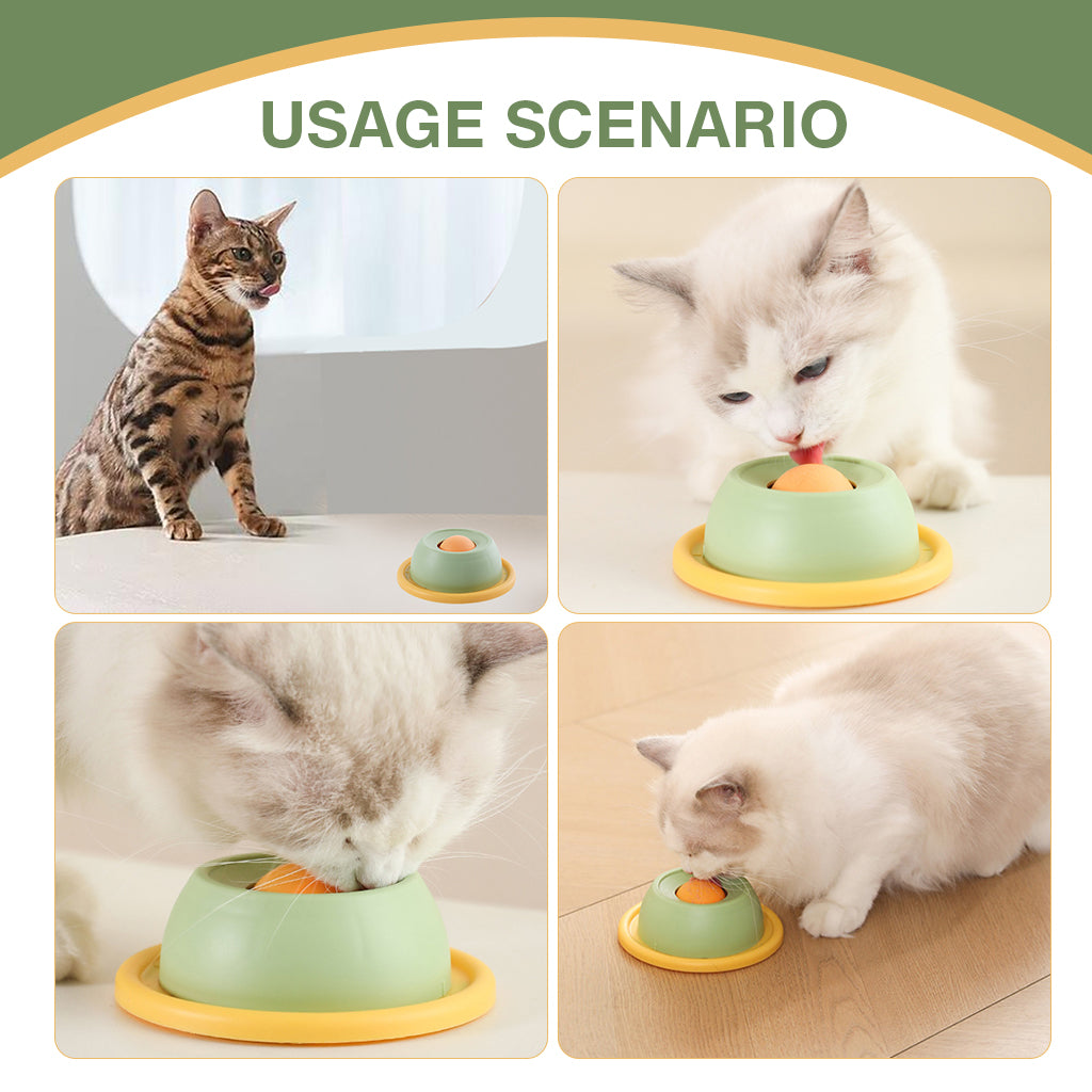 Qpets Cat Treats Slow Feeder Licking Pad Food Grade Safe Cat Snack Dispensing Plate Detachable Treats Licking Dispenser Plate Easy to Clean