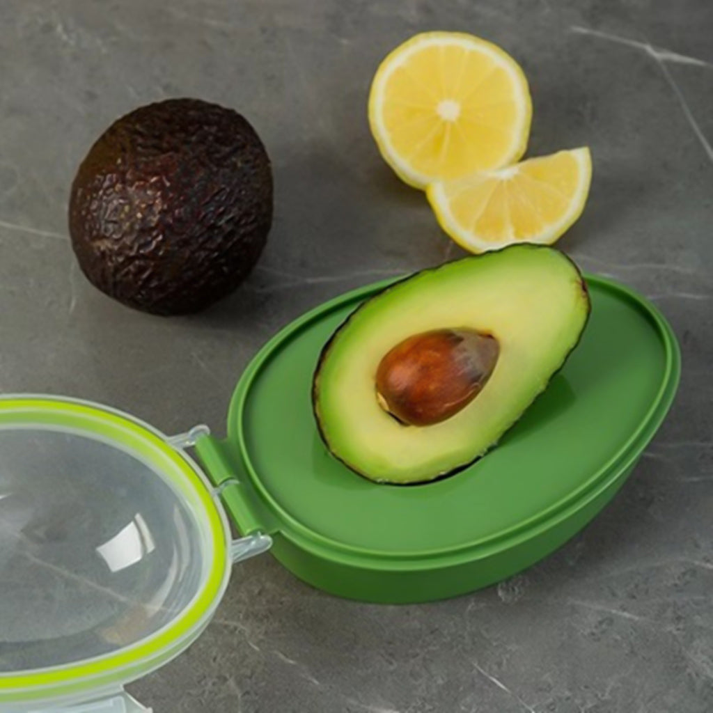 HASTHIP Avocado Saver with Clear Snap Lid, Airtight BPA-Free Food-Grade Storage Box, Cute Avocado-Shaped Container for Fridge, Travel, Office and Picnics