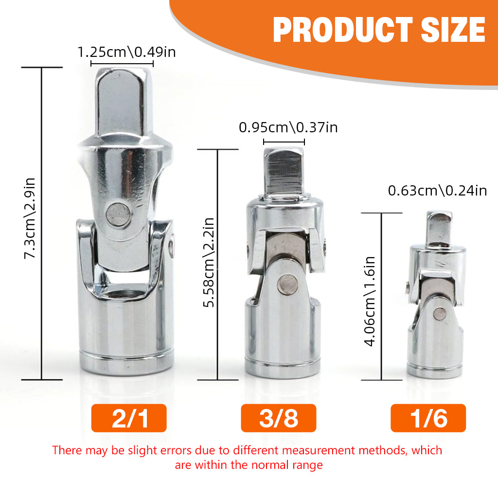 Serplex 3Pcs Swivel Drive Adapters for Ratchets 1/4