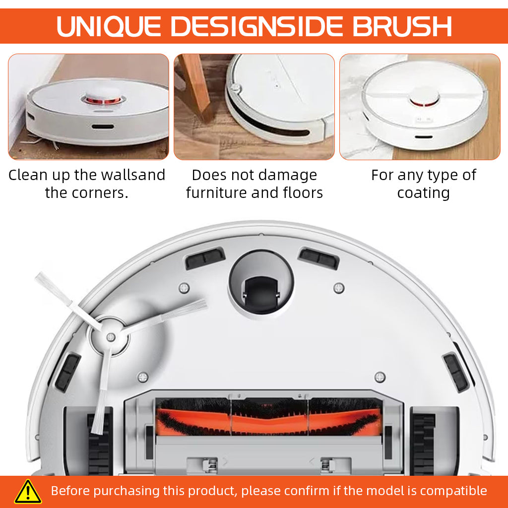 HASTHIP 9Pcs Replacement Parts for Mi Robot Vacuum-Mop 2i & 2 Pro, Spare Accessories with 1 Main Brush, 3 Side Brushes, 2 Mop Cloth, 2 Filters, 1 Cleaning Brush - Cleaning Tools