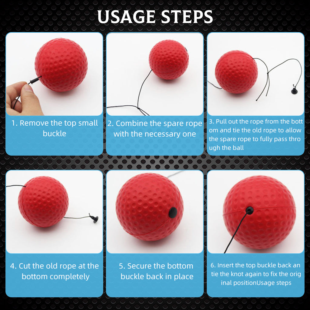 Proberos Boxing Reflex Speed Ball Training Device Head Wear Adult Reflex Ball Punch Bag Trainer Boxing Trainer Home Workout Gear Stress Relief Targeting Concentration Training Boxer's Training Device