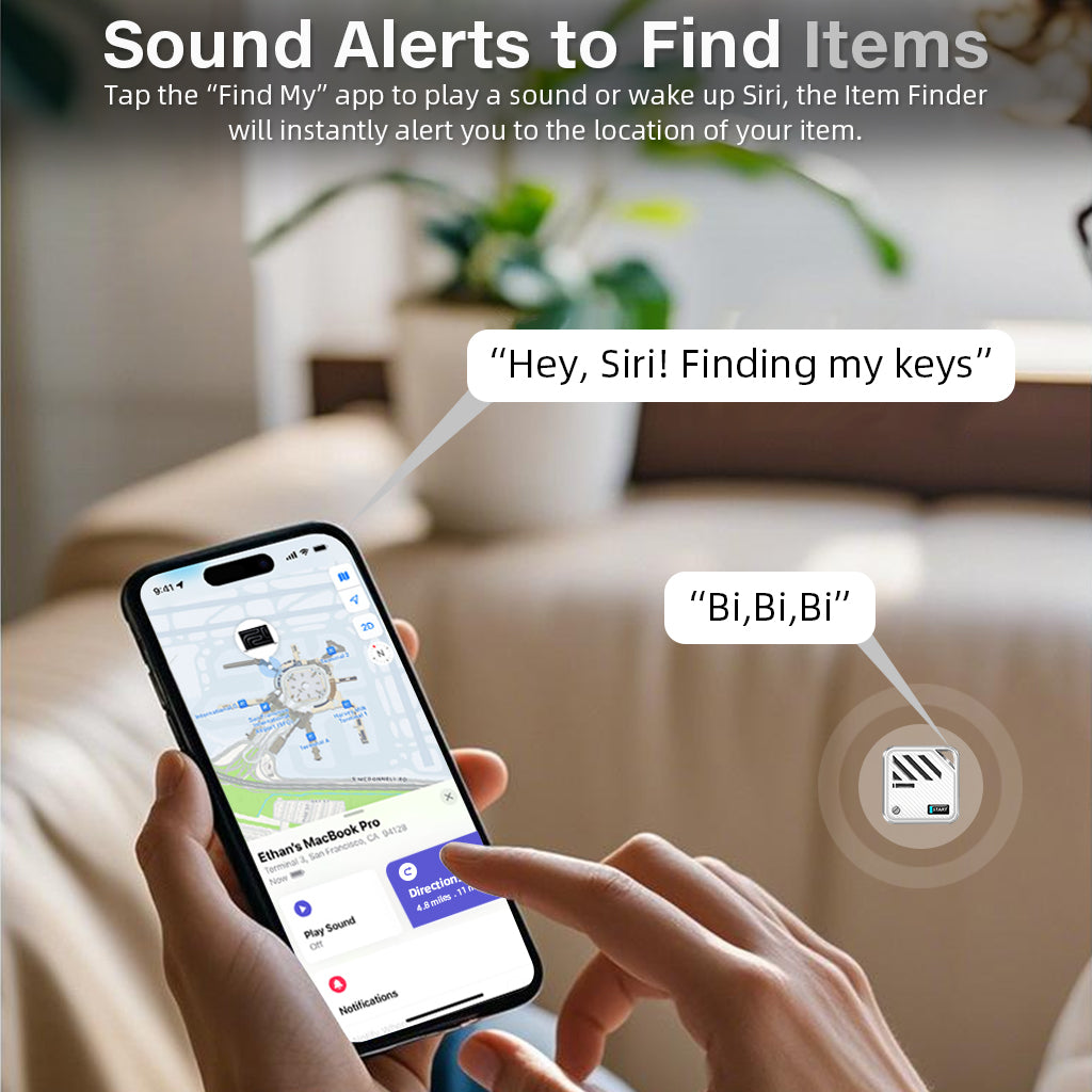 Verilux Magnetic Item Finder with Loop Hole Smart Bluetooth Tracker Compatible with Find My App Key Finder Luggage Tracker Dog Tracker People Location Tracker for Kids, Elders
