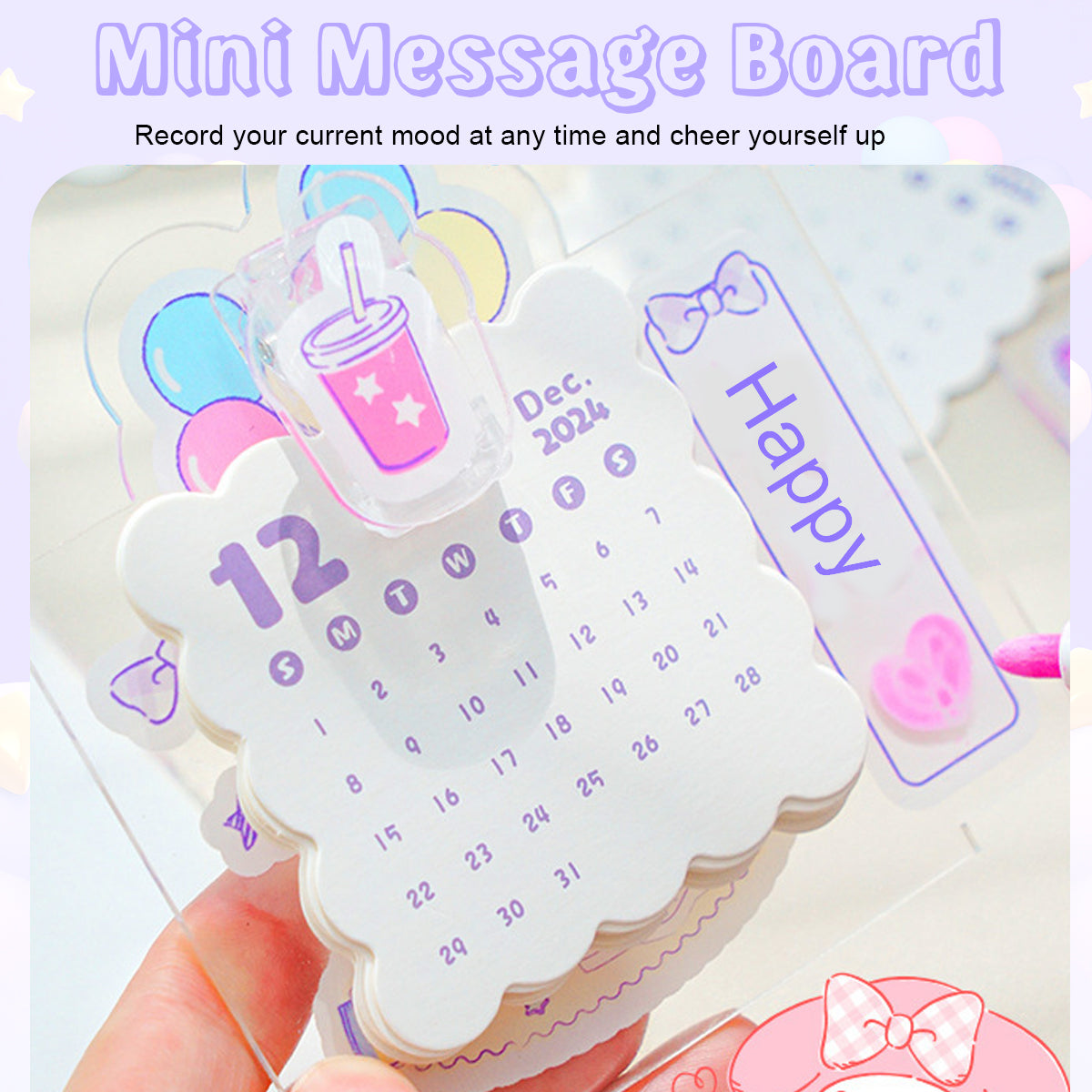 HASTHIP 2025 Desk Calendar Sanrio Kuromi Themed Acrylic Calender, October 2024 - December 2025 Monthly Planner Desktop, Desk Decor Calendar Years Gift for Home, School, Office