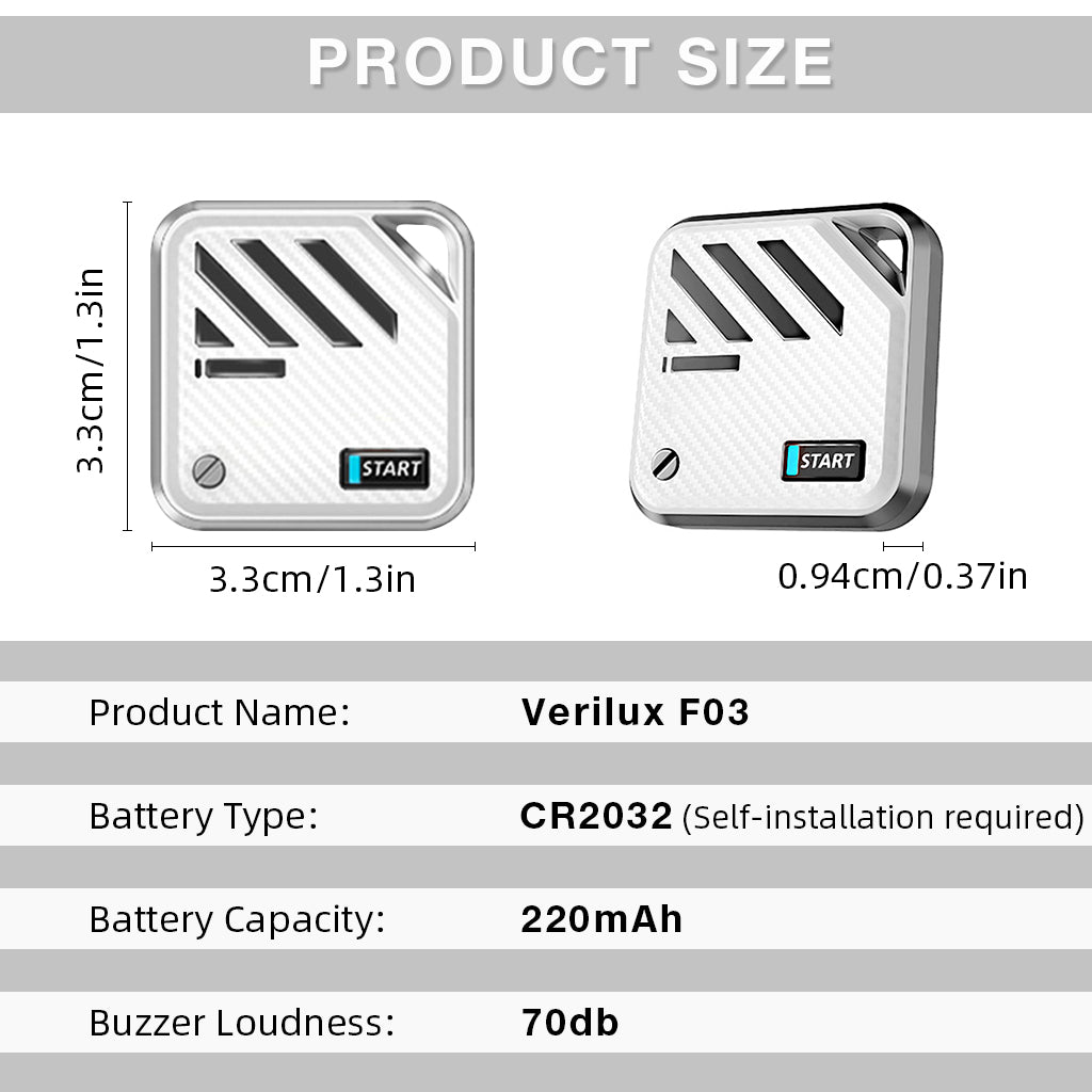 Verilux Magnetic Item Finder with Loop Hole Smart Bluetooth Tracker Compatible with Find My App Key Finder Luggage Tracker Dog Tracker People Location Tracker for Kids, Elders