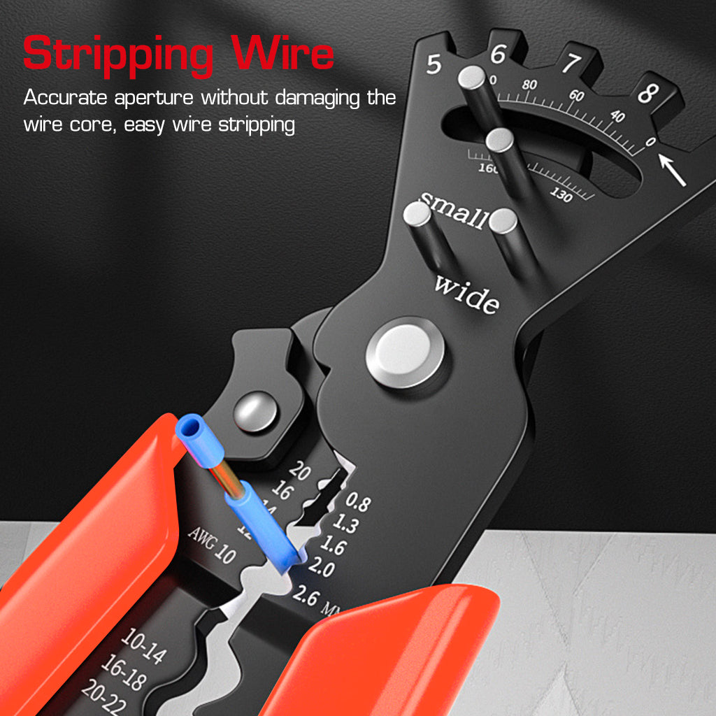 Serplex Wire Stripper Multifunctional Wire Cutter Wire Stripper and Cutter Cable Stripping Tool Crimping Tool Wrench Tool Electric Cutting Plier Wire Crimping Tool for Terminals, Wire Cables, Screw